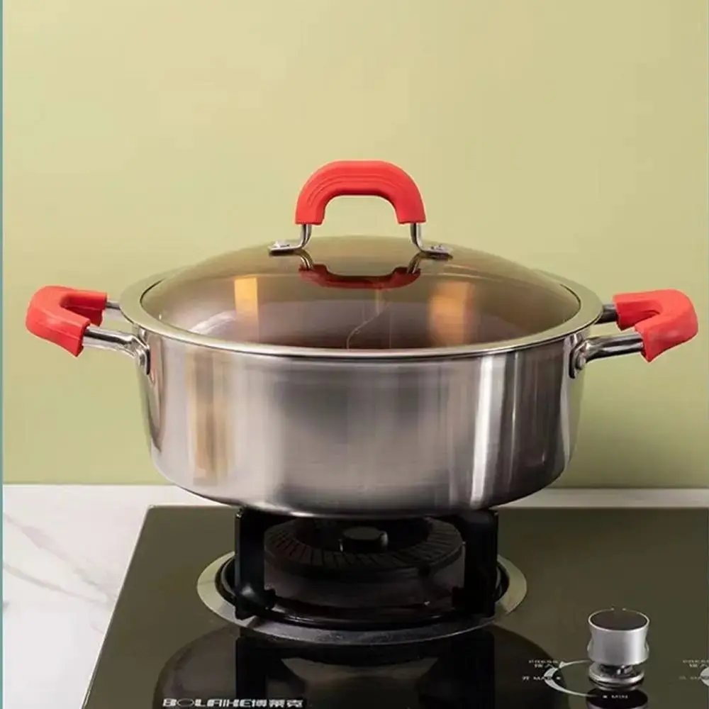 2pcs Portable Silicone Pot Handle Cover Anti-Scald Non-Slip Pot Handle Sleeve Pot Handle Grip Cover Kitchen Tools