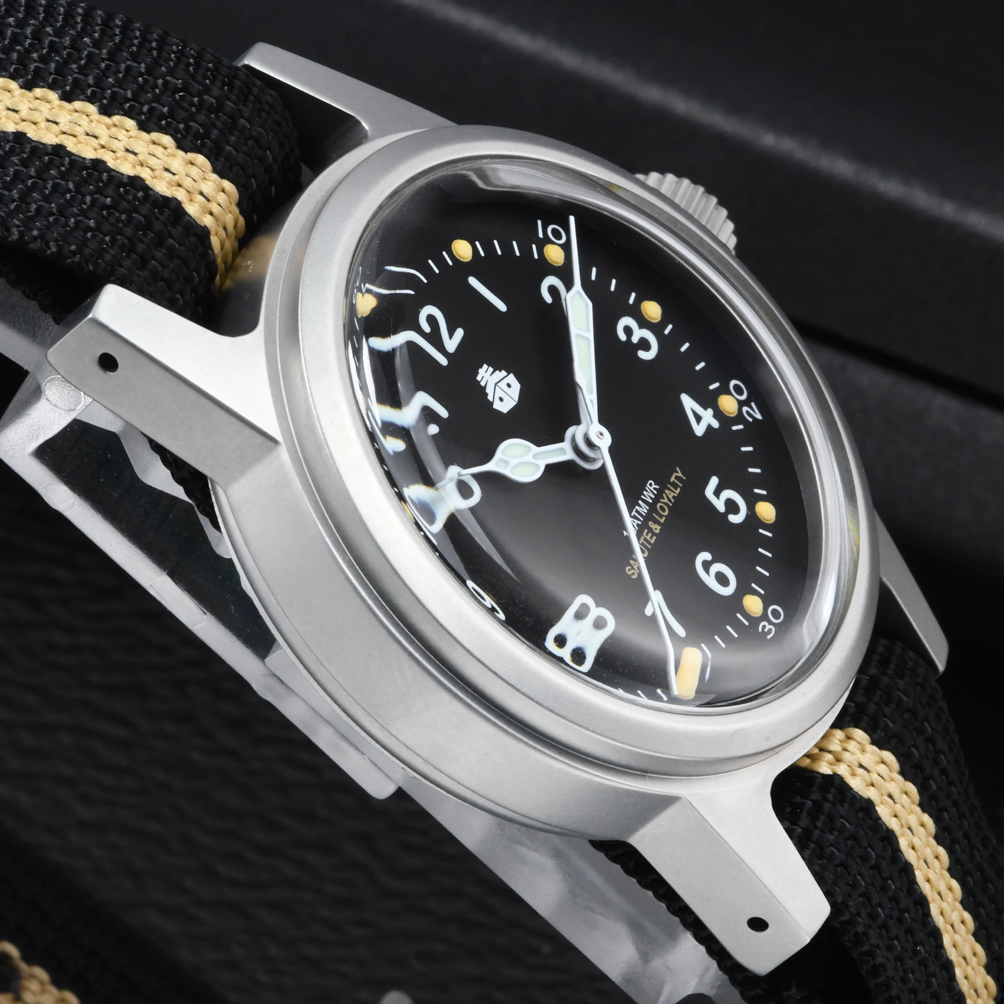 TEKAPO Watch Small Diameter 36MM Vintage Watch Paired With Japanese NH35A Movement 100m Waterproof Watch Canvas Strap Watch