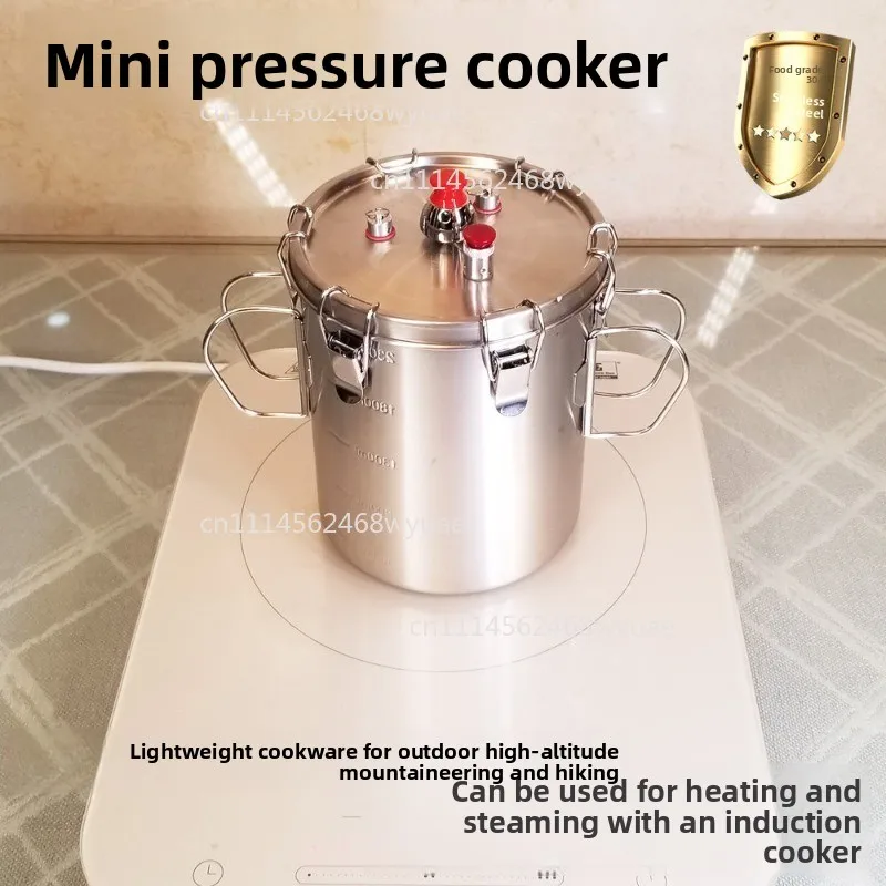 1000ML Lightweight Camping Pressure Cooker, Stainless Steel