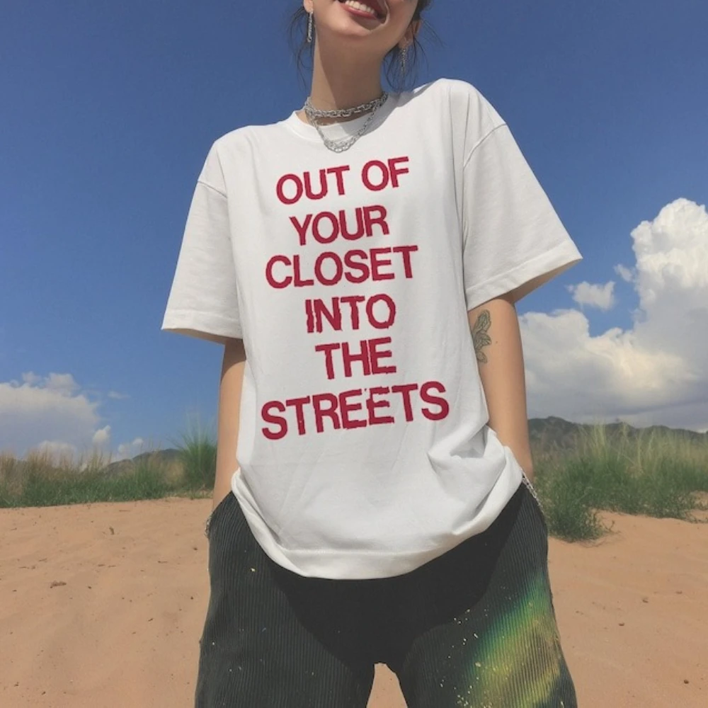 قميص Queer Liberation Y2K قميص فاسق 90s Alt Anarchist تي شيرت ثورة الفوضى تي شيرت Emo Riot الفوضى Weirdcore تي شيرت Y2K