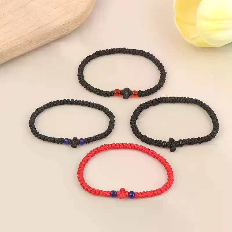 Image of 1/5 Stück griechisch-orthodoxe Handkette, handgefertigtes Gebetsseil-Armband, christlicher Armreif, eleganter religiöser Schmuck, Geschenk für Damen und Herren