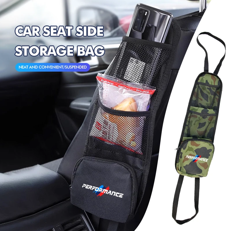 Car Seat Side Storage Hanging Bag Drink Phone Holder Pocket For BMW X1 X3 X4 X5 X7 G20 G38 F20 F39 F48 E46 E60 E36 E39
