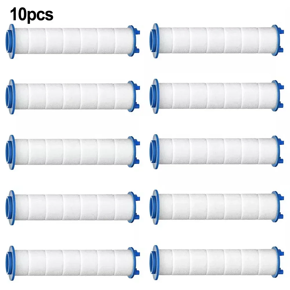 10pcs Shower Head Replacement Cartridge PP Cotton Plastic Filters For Shower Head Spiral Shower Head Turbo Shower Head