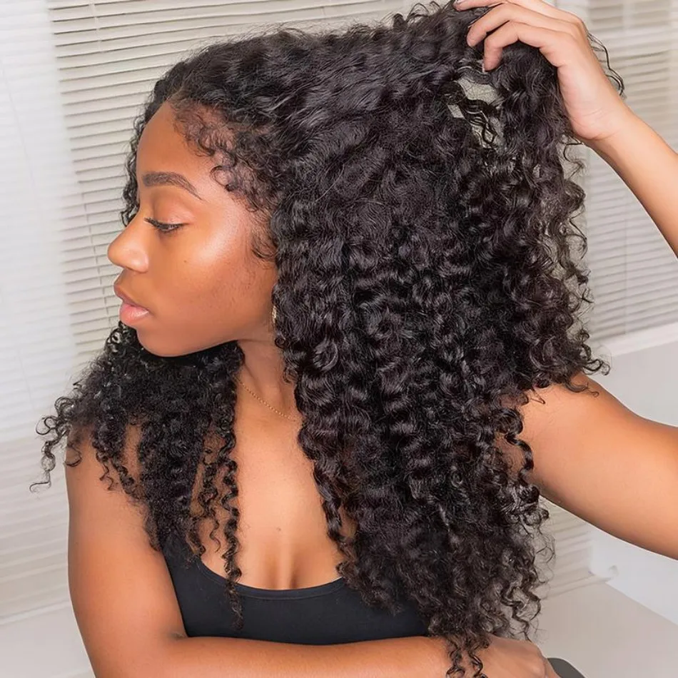 360 Full Lace Wig Deep Water Wave 13X4 Hd Frontal Wig Curly Human Hair Wigs Brazilian 40 In Lace Front Wig 200 Density Brazilian