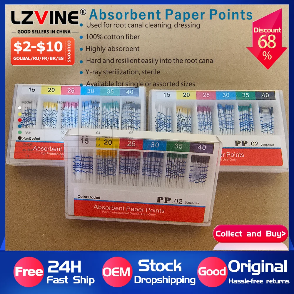 

Dental Absorbent Paper Points Root Canal Absorption Endodontics F1 F2 F3 f4 Depth mm Marked Cotton Fiber Tips Dentist Matirial
