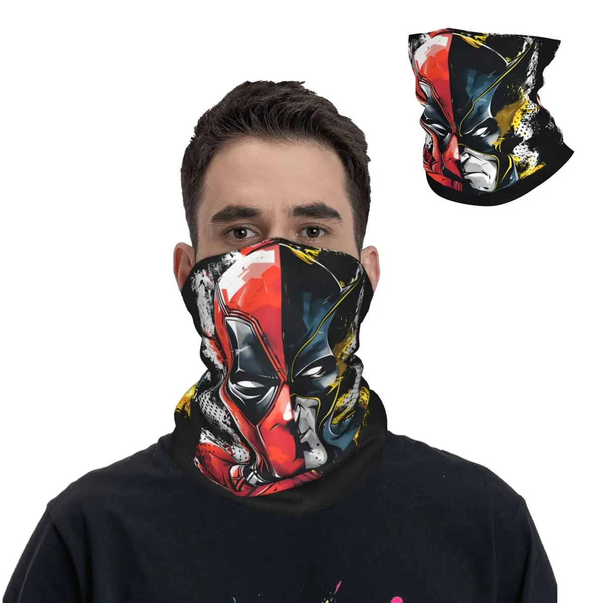 The Mutant Team Bandana Neck Gaiter Printed Motocross Disney Marvel Deadpool And Wolverine Wrap Scarf Running Unisex Adult