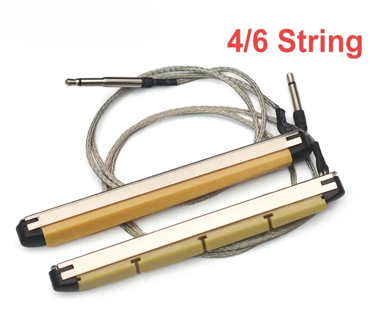 

4/6-струнный бас-пьезопреобразователь под седлом, пьезо-переключатель с разъемом 2,5 мм для электрической планки для деталей бас-гитары