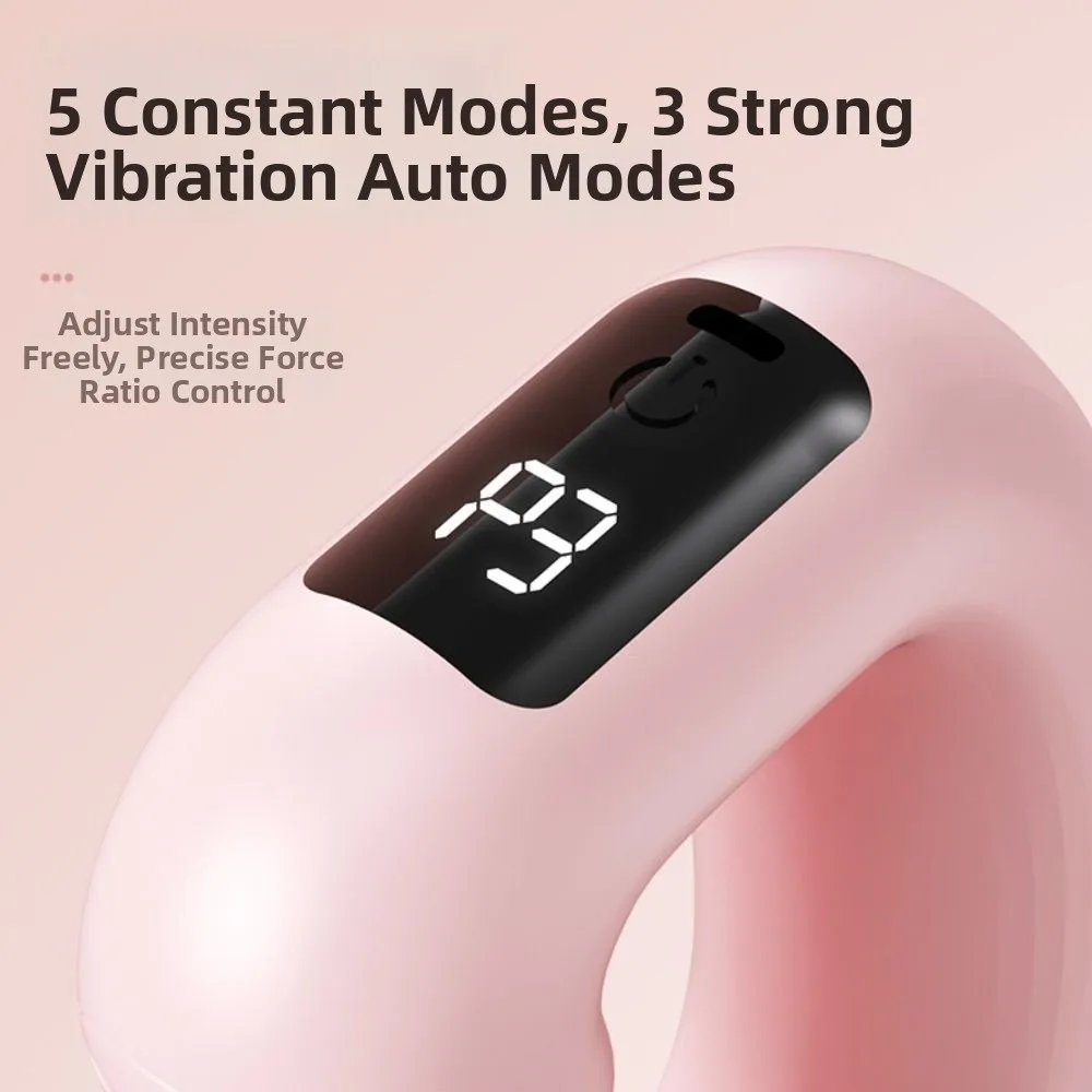 Ergonomic Electric Fascia Massage Ring 5 Adjustable Speed Fat Burning Muscle Handheld Massager with Belt Compact Size