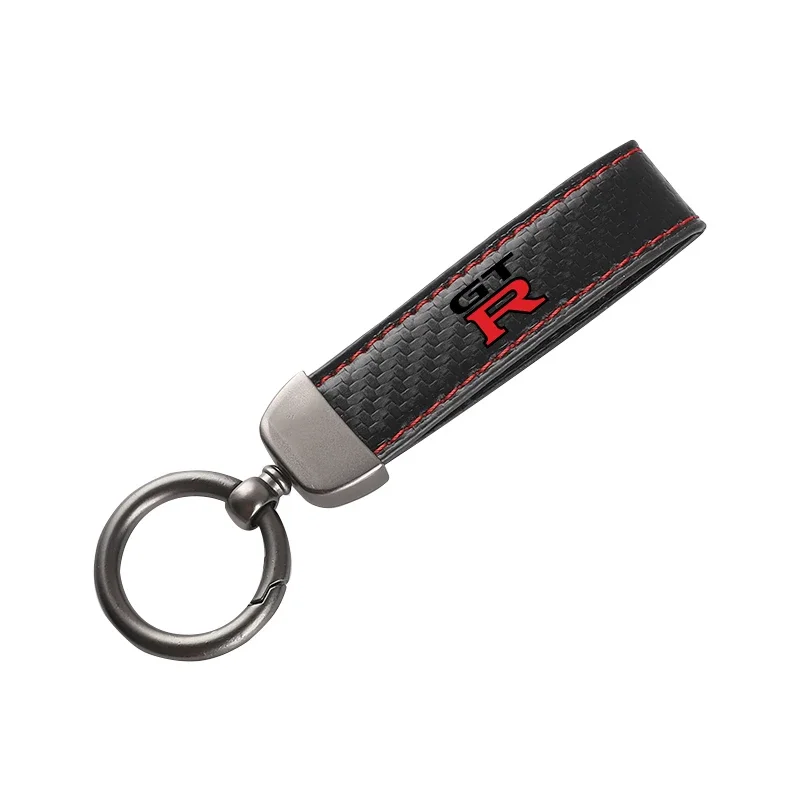 For nissan GTR GT-R R35 Keychain accessories  with logo Car metal leather key chain With car logo Key ring Auto Accessories