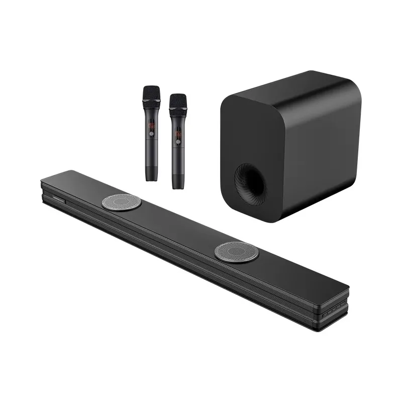 Surround TV soundbar kit with external woofer box, support, coaxial, suitable for living room