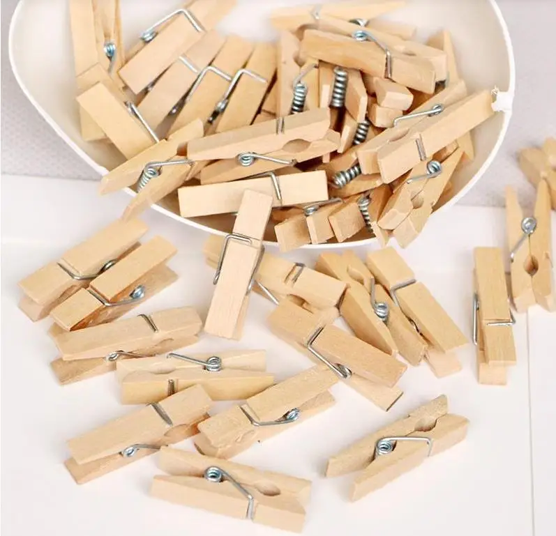 

Natural Wooden Clips Photo Clamp Clothespin DIY Wedding Party Craft Decoration Clip Pegs 25/35/45/60/72MM ni568