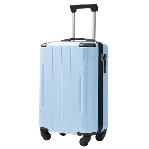 

20-Inch Hardshell Carry-On Luggage, Lightweight ABS Spinner with TSA Lock & 2 Packing Cubes, Skyblue
