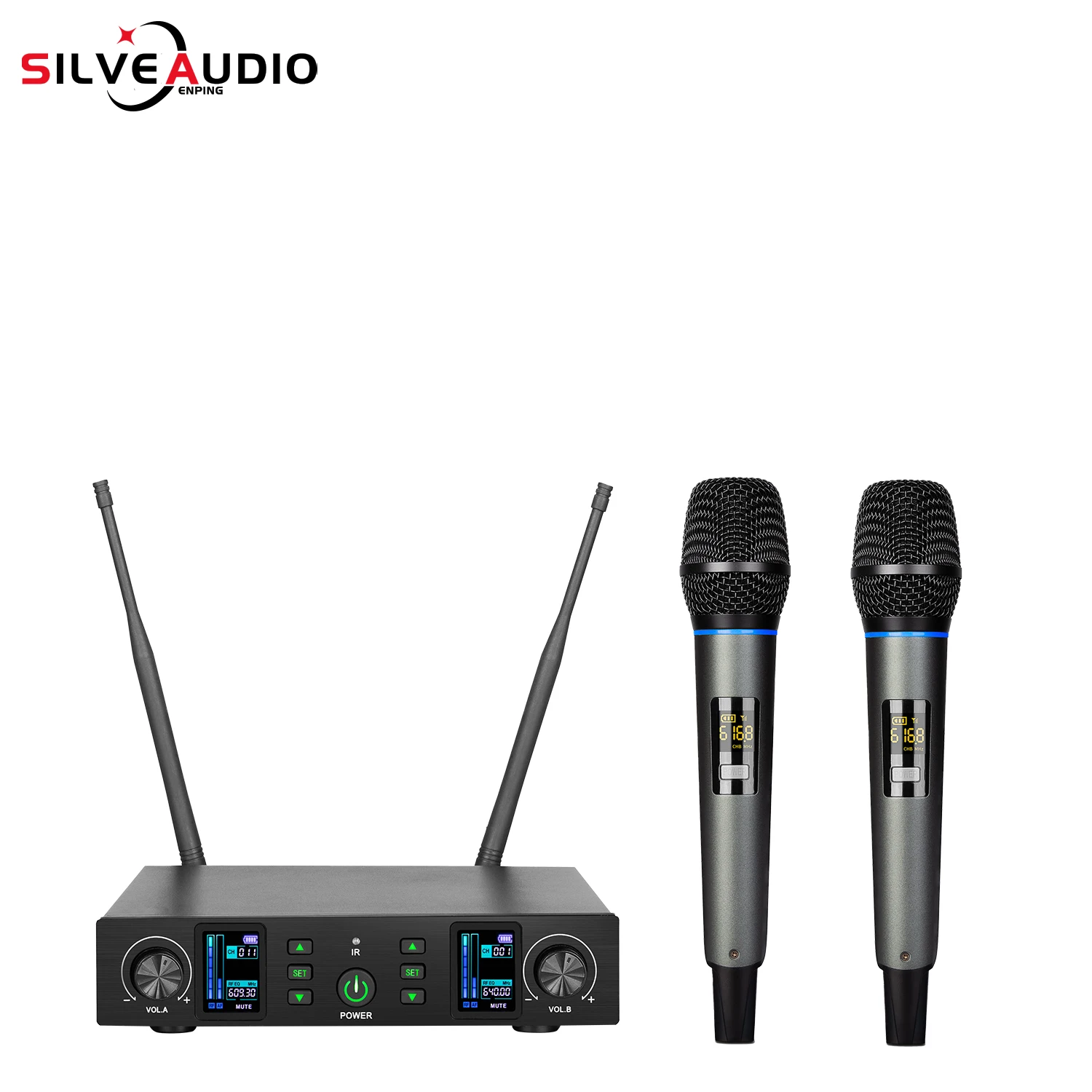 Microphone professionnel double canal GAW-DX11, système sans fil haute fidélité longue Distance 80m