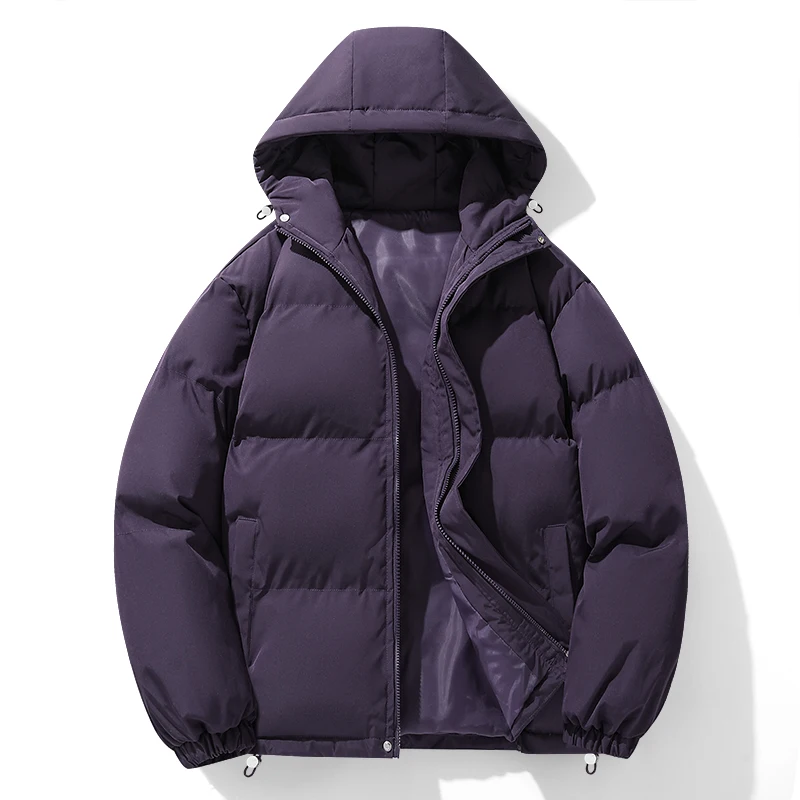 

Winter Hooded Windproof Men Parkas Outdoor Casual Thickened Warm Male Clothing High Quality Solid Color Cotton Coats for Men New
