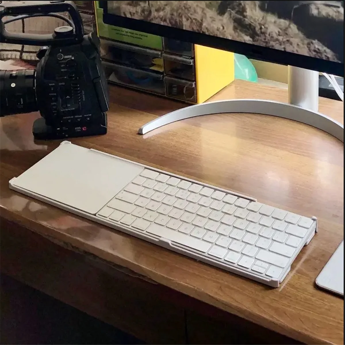 Bestand bingkai baki dudukan 2-In-1 untuk Apple IMac, Keyboard ajaib ID Sentuh, Trackpad A1644 2449 A1535, kotak dudukan dasar