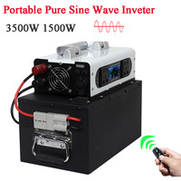 Inverter 12V 220V Pure Sine Wave Portable Power Bank Solar Inversor 1500W 3500W USB DC 24V 48V 60V To AC220V 230v Car Converter