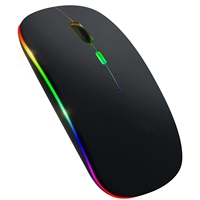 AT-Wireless Mouse Bluetooth 5.1 Rechargeable LED Silent Mouse USB Optical Ergonomic Gaming 2.4G Wireless