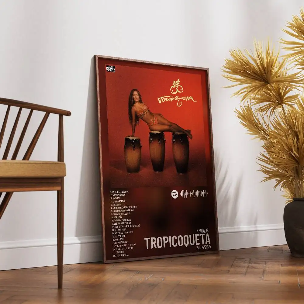 Tropicoqueta Karol G Poster HD Print, Suitable for Home, Living Room Decoration, Bar, Cafe Hanging Painting
