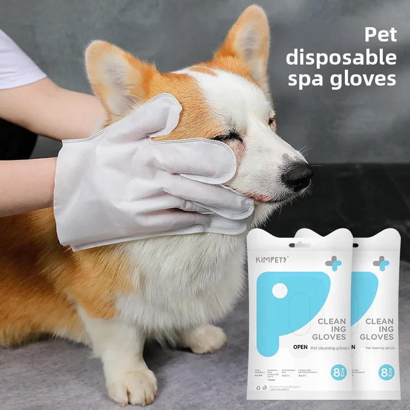 Pet cleaning and grooming disposable gloves, pet grooming gloves for cats and dogs, dog and cat bathing and cleaning tools