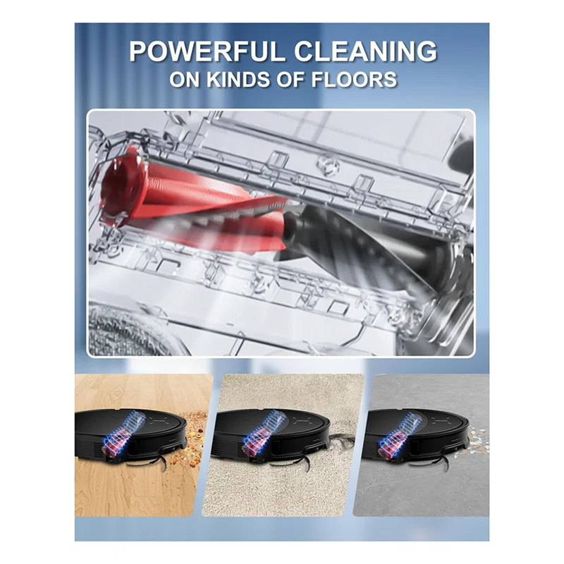 ABVI-Replacement Parts Kit For Roborock Saros 10R Robot Vacuum - Roller Brushes Side Brushes, Filters, Mop Pads, Dust Bags