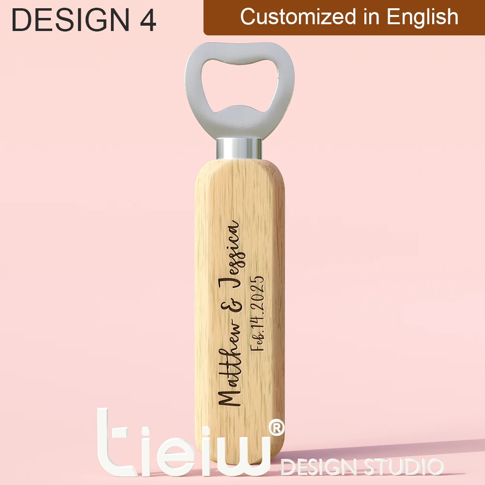 12 STKS Aangepaste Huwelijkscadeau Flesopener Bruiloft Gunsten voor Gasten Gepersonaliseerde Houten Opener als Cadeau voor Bruiloft Decoratie