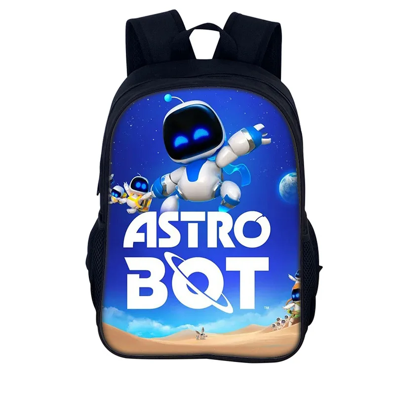 Astro bot student Bookbag Notebook School Backpacks 3D Print Oxford Waterproof Boys/Girls Travel Student Backpacks