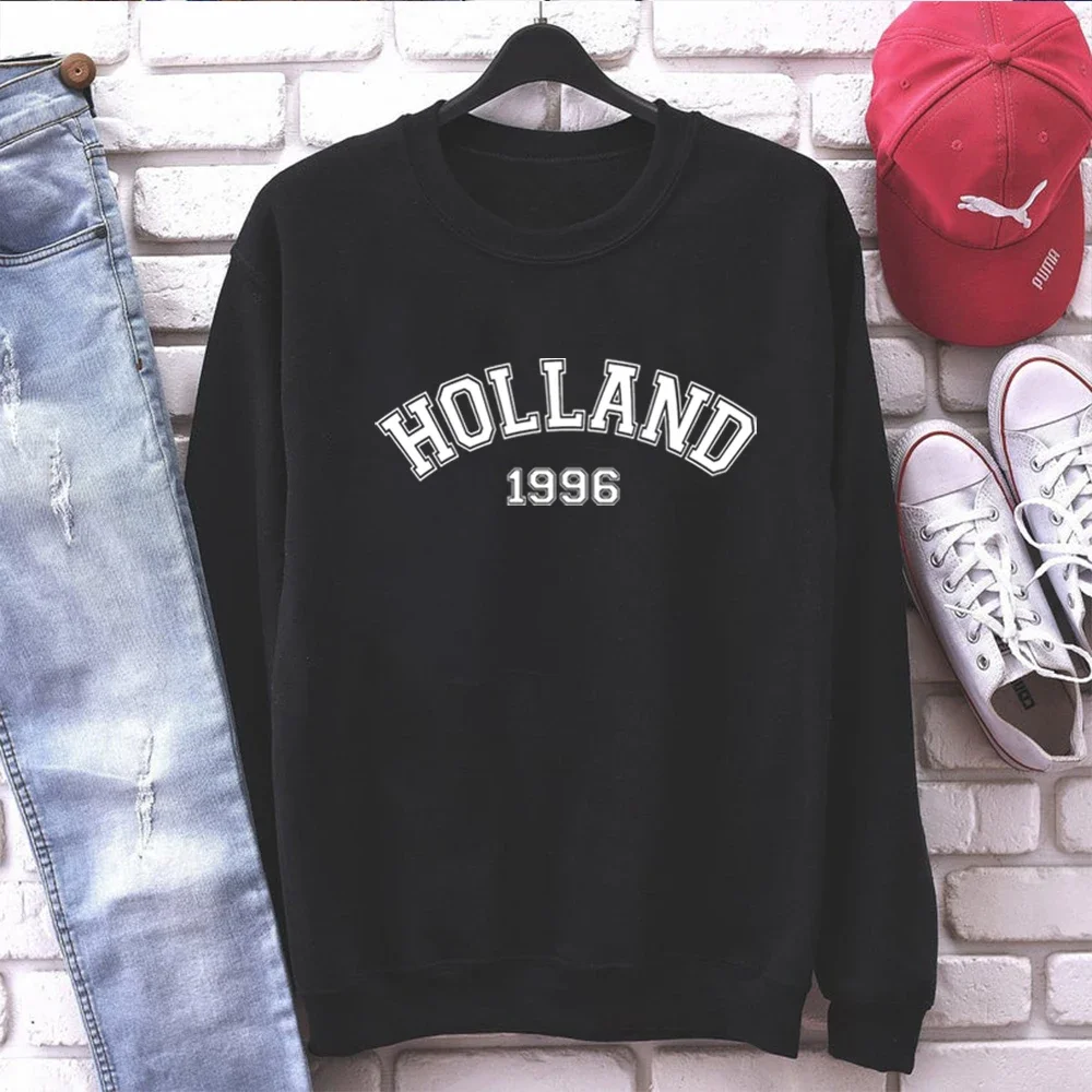 Vintage 90s Sweatshirt Holland 1996 Sweatshirt Tom Holland Graphic Pullovers Autumn Winter Casual Pullovers Hoodies