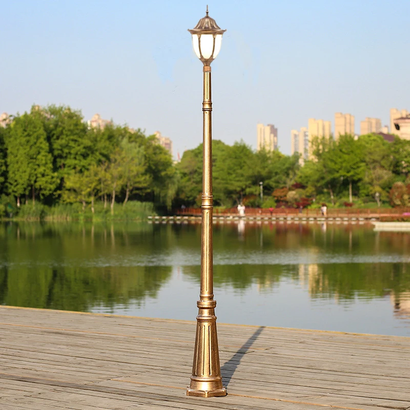 European Style Garden Lamp Villa Garden Rust Proof Lamp Pole Outdoor Waterproof Street Lamp ≈260CM