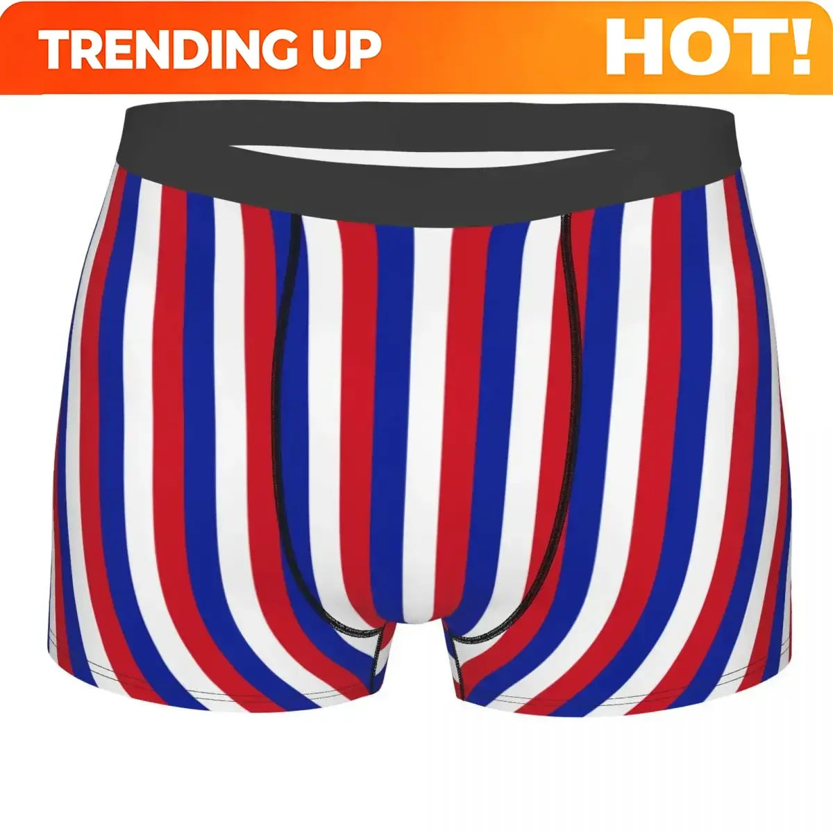 Customization France Flag Boxer Shorts For Men 3D Print Male French Proud Underwear Panties Briefs Stretch Underpants
