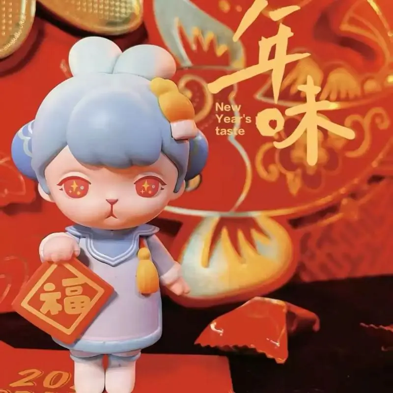 

Bunny Happy Spring Festival Series Genuine Blind Box Toys Kawaii Anime Action Figure Caixa Caja Surprise Mystery Box Dolls Girls
