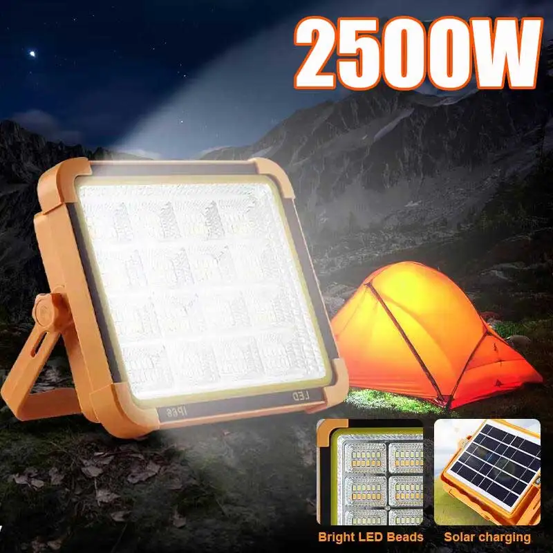 20000Watts Solar Outdoor Camping Light  LED Tent Light with Magnet Powerful Flashlight Power Bank Repair Emergency Warnning Lamp