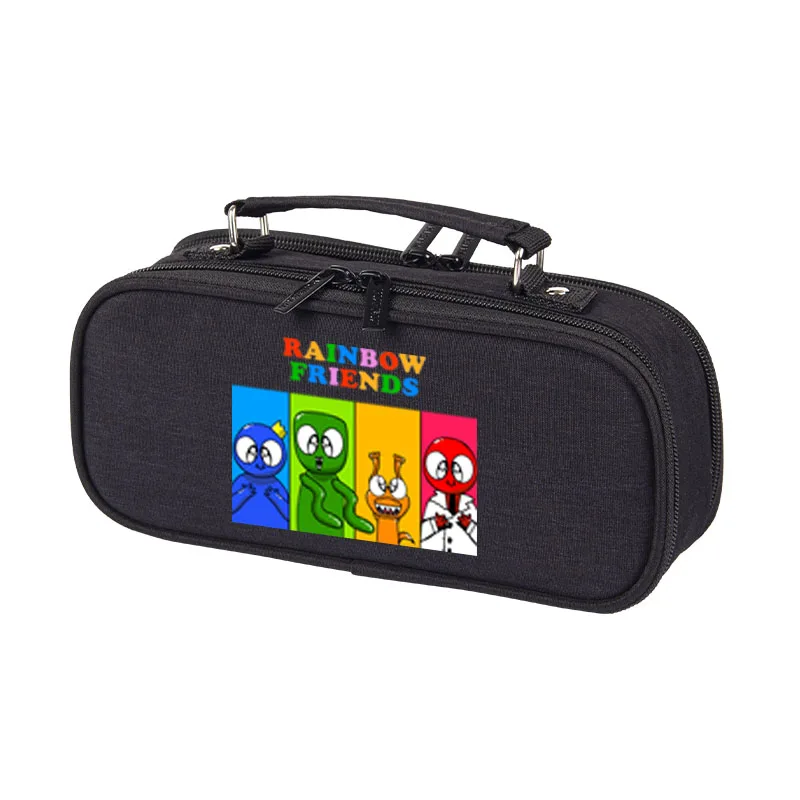 Rainbow Friends Pencil Case Children Multi Layer Large Capacity Stationery Box School Supplies Stationery Storage Bag