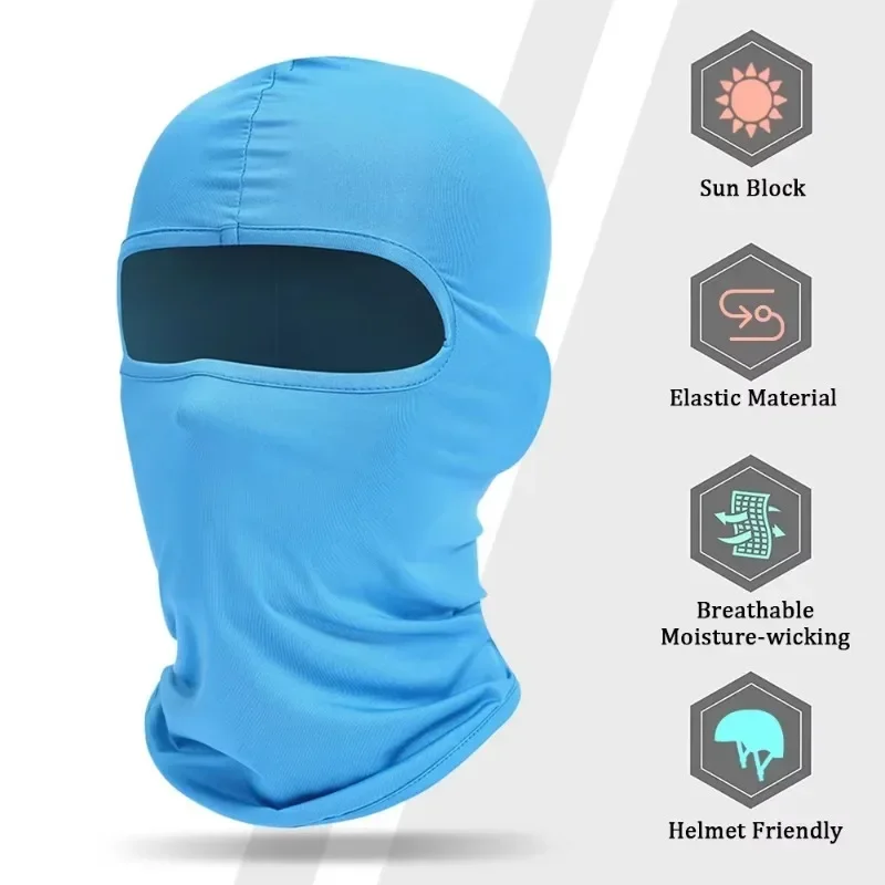 Motorcycle Balaclava Quick-drying Full Face Mask Anti-UV Motocross Motobike Racing Helmet Liner Windproof Scarf MTB Headgear Men view 4