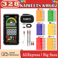 KAIWEETS KM602 Smart Digital Multimeter, 6000 Counts True-RMS Meter, 1200mAh Rechargeable Battery - Black