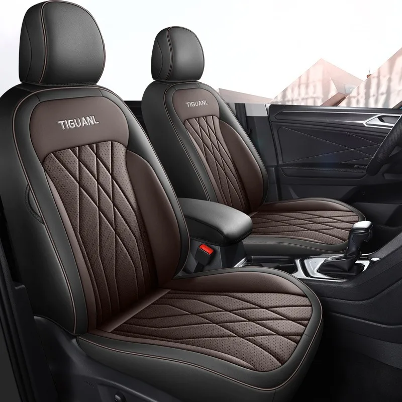

Original Car 1: 1 Design Car Seat Covers Full set For Tiguan L 2019 2020 2021 2022 2023 2024 Leather Waterproof Protective Set