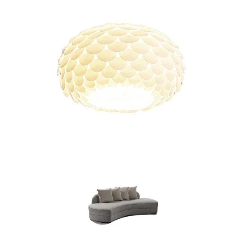 Plafonnier LED en Acrylique Blanc au Design Minimaliste Moderne, Éclairage d'Nik, Luminaire Décoratif de Plafond, Idéal pour une Chambre à Coucher ou un Salon, 10 ㎡