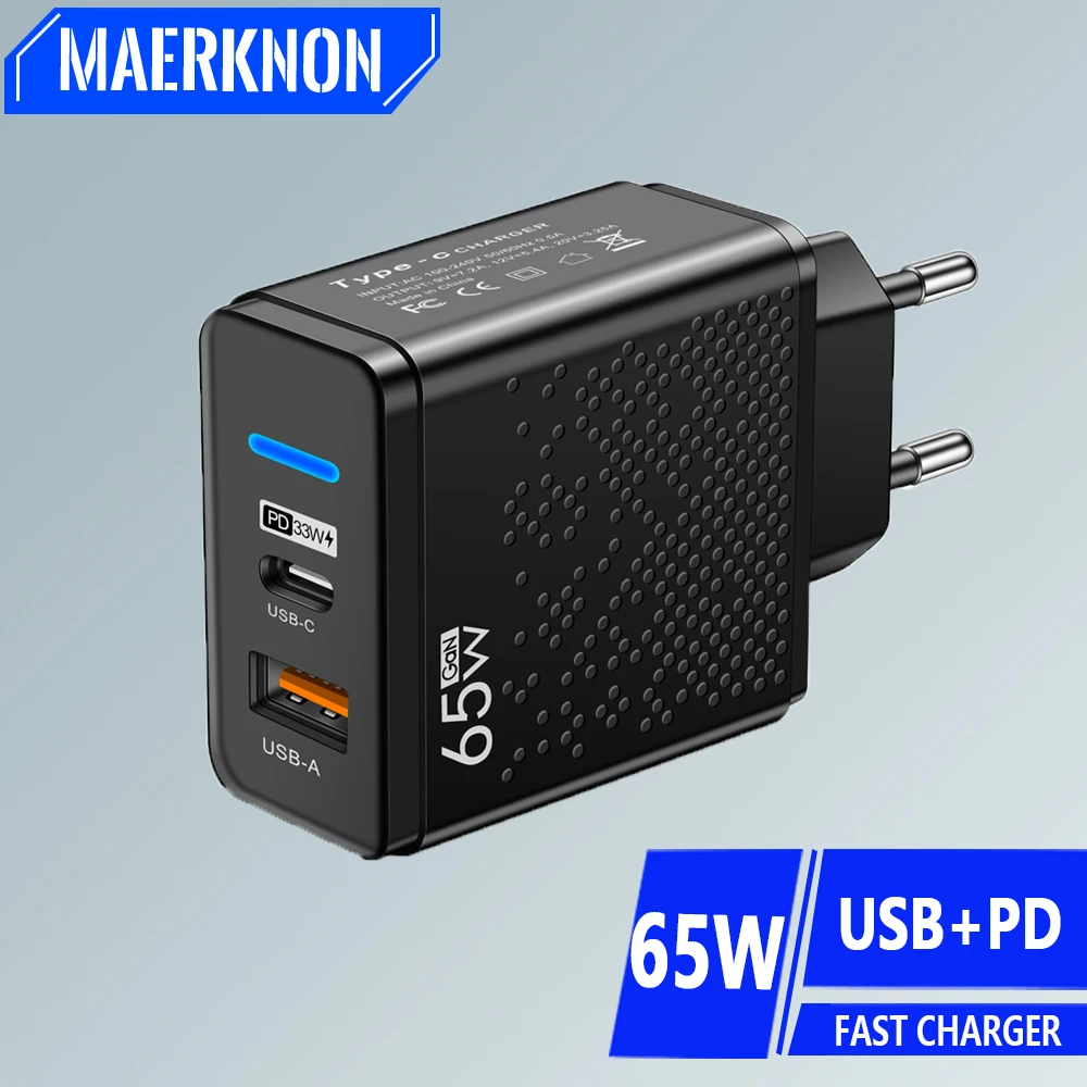 65 W Kopfhörer Ladegerät USB C Ladegerät 2 Ports Schnelle Lade Typ C Ladegerät Für Air Pods Pro
