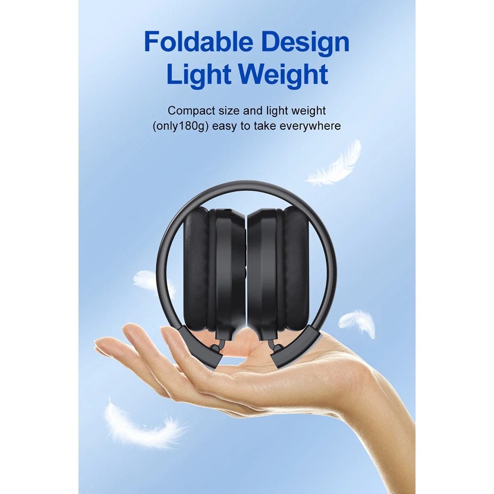 

【in stock】 Wireless Radio Headphones FM Radio Headset over Ear Bluetooth Stereo Earphone Headset for Computer Phone