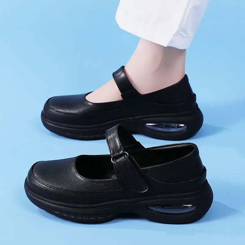 New Arrival Autumn Women Shoes Flats Mary Jane Leather Moccasins Ballet Shoes Casual Black Loafers Ladies Shoes