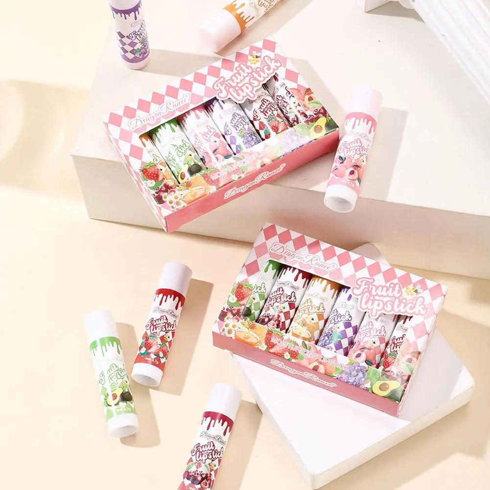 مجموعة بلسم الشفاه المرطبة المكونة من 6 قطع لإنتاج الألوان والترطيب المقاوم للماء ومنع تغير اللون #4