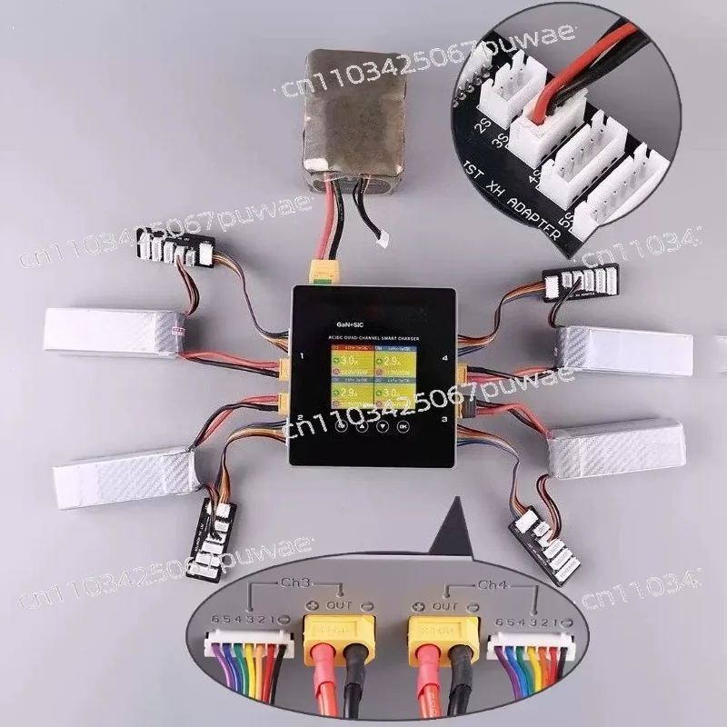 dual-mode 4-channel intelligent balance charger with power supply 1000W high-power lithium battery F6 +