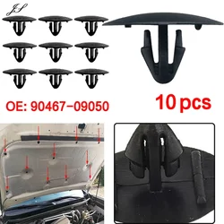 10pcs Car Hood Insulation Retainer Clips 90467-09050 For Toyota Alphard Camry Estima Kluger Land cruiser Yaris Rav4 Prius Lexus