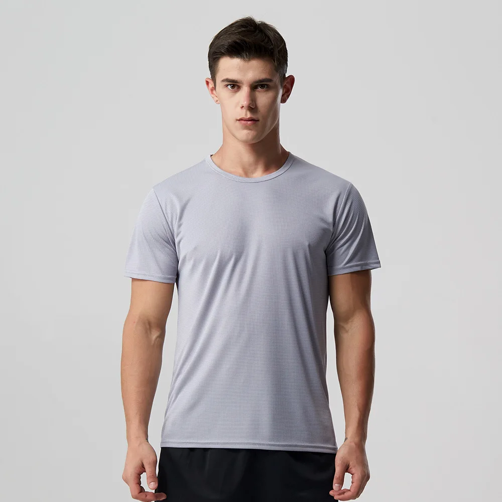 Schnell trocknendes Lauf-T-Shirt für Herren, atmungsaktives Wander-T-Shirt, weiche und elastische Outdoor-Sportoberteile für Training, Fitness, Klettern
