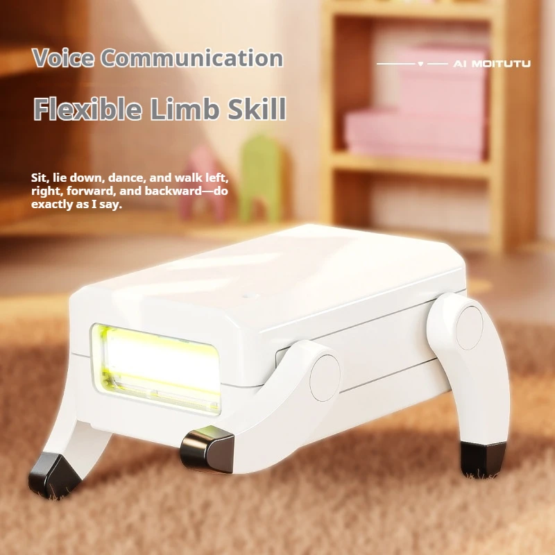 Moitutu Ai Smart Robot Dog V3.0 Ai Voice Interactive Desktop Electronic Pet Early Education Mini Portable Companion Toy Gift