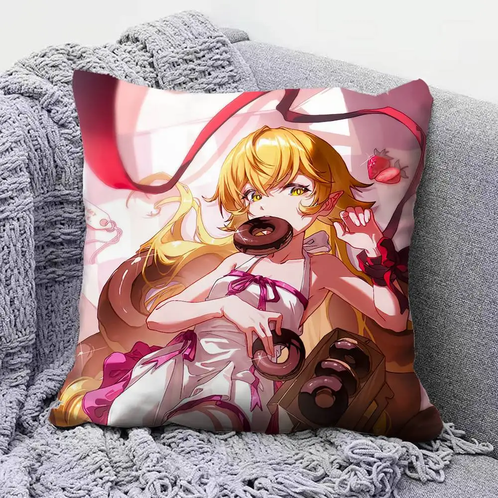 Oshino shinobu monogatari series Pillow Covers, Home Sofa Cushion Covers and Aecorative Custom