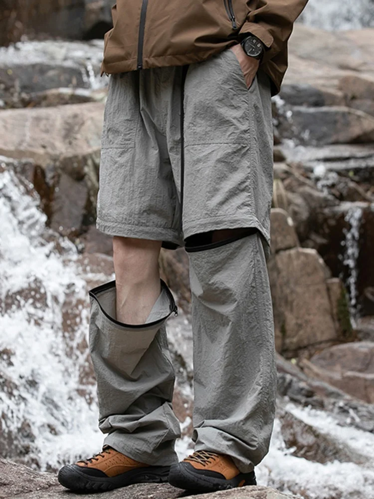 

GLM съемные мужские прямые рабочие брюки, летние спортивные брюки из ледяного шелка, повседневные брюки свободного покроя, молодежные брюки