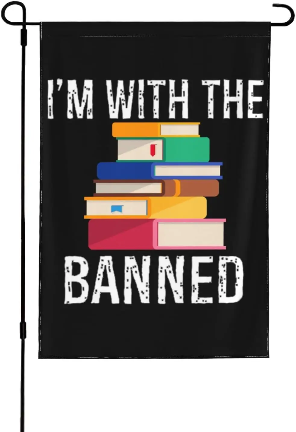 I'M With The Banned Books Flag I'M With The Banned Books Garden Flag Small Garden Flag 12x18 Double Sided Garden Decor F KKL yyi