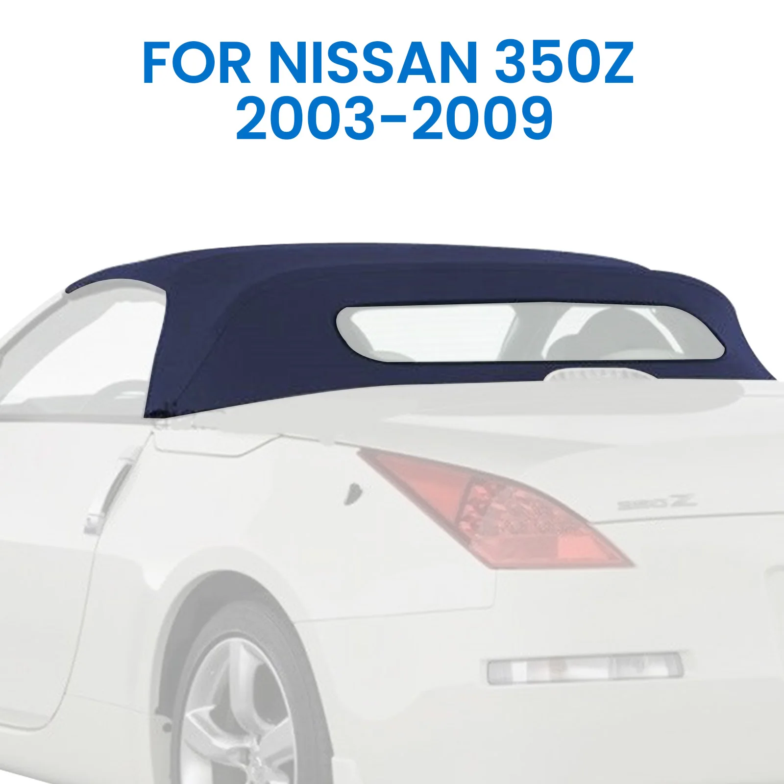 Soft Top & Heated Glass Window Black Cloth for Nissan 350Z NIS-3493 2003-2009