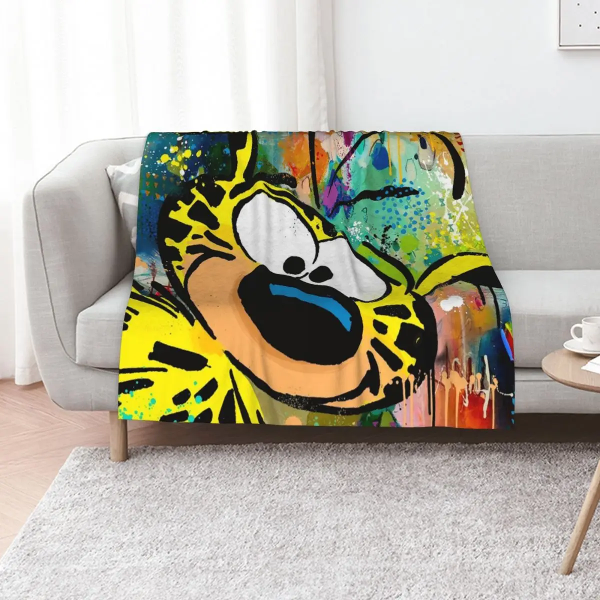 Marsupilami Throw Blanket Warm Plush Plaid on the sofa Baby Blankets For Bed Furrys Blankets