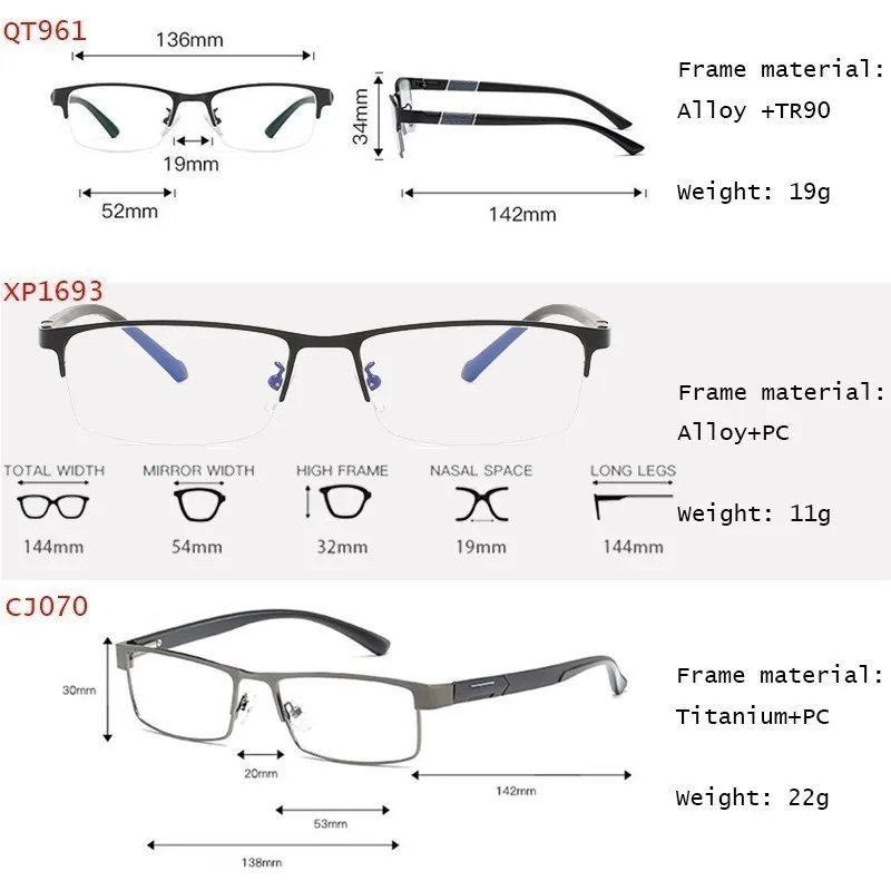 Men Women Titanium Eyeglasses Lenses Zoom Magnifying Reading Glasses Reading 1.0 1.5 2.0 2.5 3.0 3.5 4.0 for Women Men